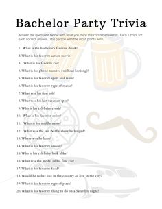 the bachelor party trivia for bachelors