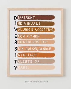 an art print with the words different individuals