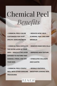 Chemical Peel Benefits, Nodular Acne, Medical Esthetician, Facial Tips