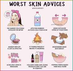 Skincare mistakes Basic Skincare 101, Skin Advice, Natural Face Skin Care, Healthy Skin Tips, Skin Routine, Skin Care Solutions