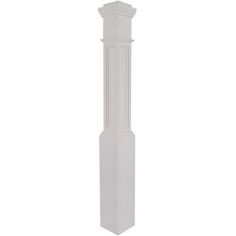 a tall white pillar on a white background