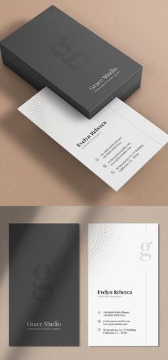 the business card is designed to look like it has been folded in two different sections