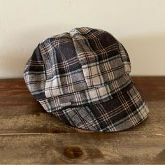 San Diego Hat Company Plaid Hat, New With Tags! Brown Cloche Cap For Fall, Brown Cap For Fall, Brown Flat Cap One Size Fits Most, Brown Casual Cloche Hat One Size, Plaid Short Brim Hat For Fall, Brown Fall Cloche Hat, Plaid Cap For Fall, Casual Brown Cloche Hat, Plaid Short Brim Fall Hats