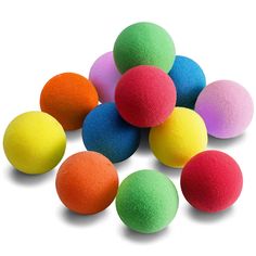 12 pack foam balls in assorted colors for play with children and adults, great gift idea