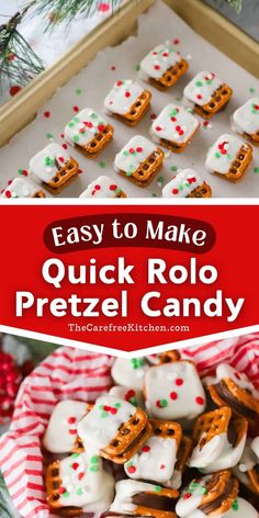 easy to make quick rolo pretzel candy recipe for christmas or new year's eve