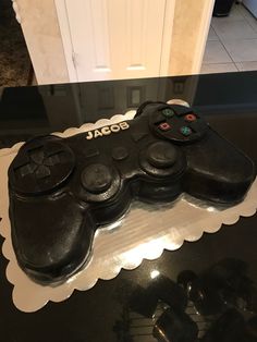 a cake made to look like a video game controller