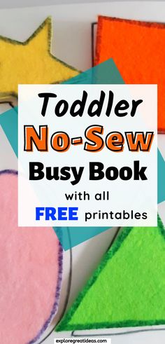 toddler no sew busy book with all free printables