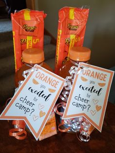 orange is the new black for cheer camp and they're ready to be eaten