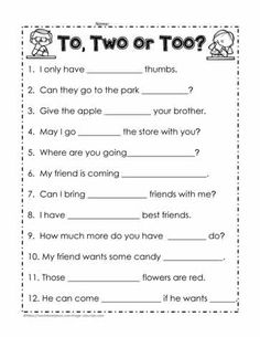 two or three words worksheet for kids to practice reading and writing with the same subject