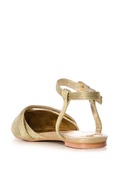 Channel your inner goddess with The AZALEA WANG Petra Gold Flat. This espadrille-inspired flat features a woven metallic textile upper, a pointed toe silhouette, a cut out accent, and a strappy wrap-around ankle band. Complete with a metallic faux leather sole and a faux gold buckle closure. Style with flowing maxi skirts for an effortless look. (all measurements are approximate from size 6) - Woven Textile Upper - PU Lining - Rubber Outsole - Pointed Toe - Imported Product ID: 386297 Azalea Wang, Inner Goddess, Gold Flats, Maxi Skirts, Wrap Around, Maxi Skirt, Espadrilles, Cut Out, Faux Leather