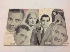 an old movie ad featuring actors from the 1950's and 1960s's on paper