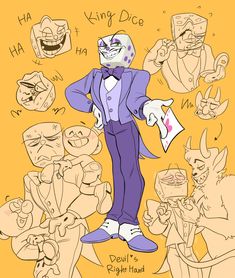 an image of a cartoon character with many expressions