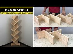 this is an easy diy book shelf made out of plywood and some wood