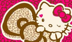 Baddie Hello Kitty, Pink Hello Kitty Wallpaper, Hello Kitty Leopard, Cheetah Print Wallpaper, Images Hello Kitty, Fashion Hairstyles, Hello Kitty Sanrio