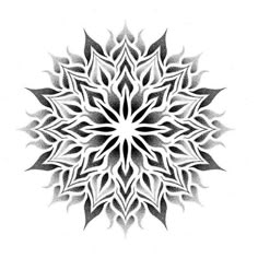 a black and white drawing of a snowflake