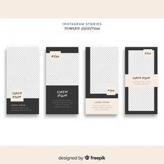 three black and white business card templates