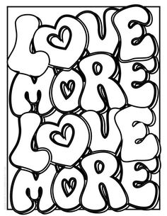 coloring page Love Printables, Hello Kitty Colouring Pages, Summer Coloring, Valentines Day Coloring Page, Love Coloring Pages, Valentines Day Coloring, Kitty Coloring, Pattern Coloring Pages, Easy Coloring