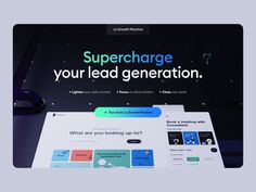 an image of a computer screen with the text supercharge your lead generation on it