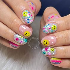 Pink Nails 2023, Easter Nails Design, Easter Nails Acrylic, Nails Art Designs, La Nails, Happy Nails, Cute Gel Nails, Round Nails