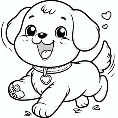 Cute dog coloring page in 2024 | Dog coloring page, Coloring pages ...