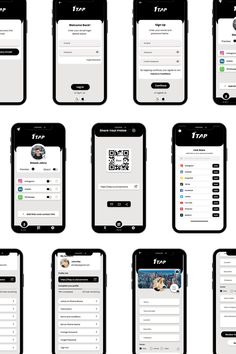 pre-cooked (white label) mobile app development : popl (digital business card) clone app Profile Cover, App Login, Personal Profile, Email Message, Medium App