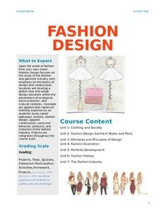 the fashion design course is shown in this brochure, with instructions for how to use