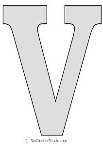 the letter v is cut out and ready to be used as a wall hanging or decoration