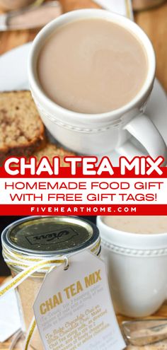 Chai Tea Mix is a delicious pantry staple or a unique homemade food gift for those who love chai tea! Use the mix to whip up everything from a chai tea latte to a vanilla chai tea milkshake, or put it in a jar with the free printable tag of directions for gift giving! Chi Tea, Hearty Winter Recipes