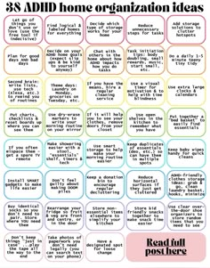 Adhd home organization hacks Neurodivergent Hacks, Life Organization Hacks, Executive Dysfunction Planner, Organizing Tips, Mental Health Therapy, Life Management, Spectrum Disorder, Mental And Emotional Health, Coping Skills