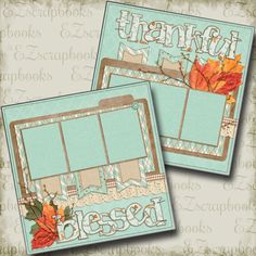 two frames with autumn leaves on them