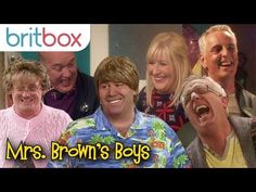 the cast of mrs brown's boys laughing together