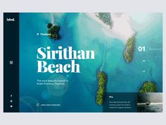 an aerial view of the ocean with trees in it and text that reads, srihan beach