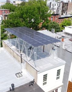 solar panels on the roof of a building