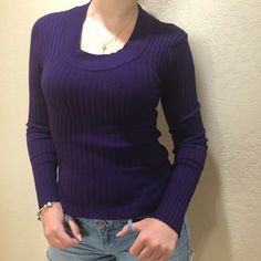 Excellent And In Brand New Condition!!! Purple Large Super Comfy!!! Very Stretchy :) Love Culture, Color Purple, Long Sleeve Tees, Womens Tops, Tops & Tees, Brand New, Purple, Long Sleeve, Women Shopping