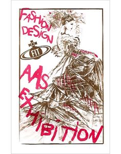 a poster with the words fashion design and an image of a woman