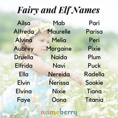 Hispanic Baby Names, Hipster Baby Names, Elf Baby, Fairy Names, Rare Baby Names, Elf Names, Unisex Baby Names, Elf Fairy, Names Unique