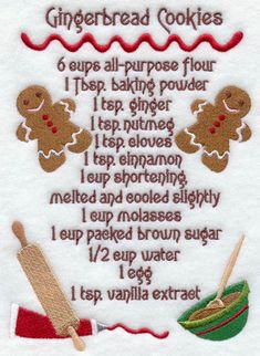 gingerbread cookies poem machine embroidery pattern