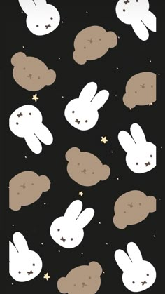 some white rabbits are in the dark with stars