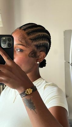 Black Women Simple Hairstyles, Stitch Cornrows For Black Women, Flat Twist Cornrows, 8 Stitch Braids, Cornrows Natural Hair, Cornrows Braids For Black Women, Braided Cornrow Hairstyles, Quick Braided Hairstyles