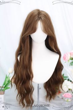 Pretty Wavy Hair, Korean Wigs, Cute Wig Hairstyles, Hair Stages, Pretty Hair Cuts, Cool Hair Designs, Kawaii Wigs, Korean Hair Color, Hair Style Vedio