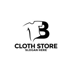 a black and white logo with the letter b for clothing store or fashion boutiques