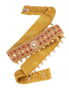 PRICES MAY VARY. This South Indian Traditional Hand Made Embroidery Red cloth waist belt for women's saree Is stretchable ( 30-40 inches only ) and is Studded with multicolor stones and Cream color Pearl This Traditional Handmade embroidery Red cloth waist belt for women's saree Kamarband Kamarbandh Kamar bandhani waist Line necklace is good Accessory for Wedding & Functions Red color Cloth waist belt Perfect match on Wedding sarees & Lehanga Cloth vadanam Vaddanam vadanalu vadanallu Ottyanam ka Saree With Belt, Waist Jewelry, Indian Accessories, Cloth Belt, Belly Chain, South Indian Bride, Saree Dress, Saree Look, Traditional Sarees