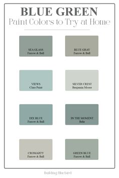 blue green paint colors to try at home, including grays and blues in the kitchen