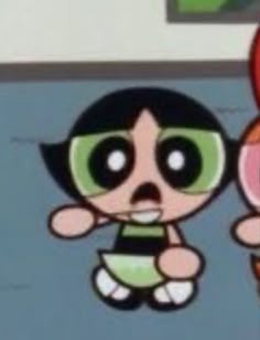 Power Puff Girls Matching Pfp, Power Puff Buttercup, Buttercup Mood, Short Haired Characters, Powerpuff Aesthetic, Powerpuff Girls Stickers, Bear Meme