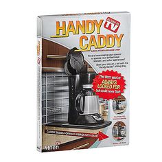 the handy caddy book is open to show instructions on how to use an appliance