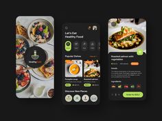 the food app is designed to look like it's being displayed on an iphone