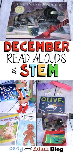 Stem Read Alouds, December Read Alouds, December Stem, Stem Bins, Kindergarten Stem