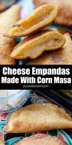 cheese empanadas are made with corn masa and then fried in oil