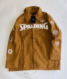 100% Authentic. Stussy Jacket, Jackets Design, Coaches Jacket, Unique Jackets, Coach Logo, Letterman Jacket, Coach Jacket, Retail Therapy, Jacket Vintage