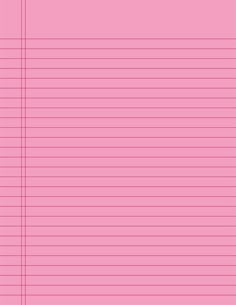 a pink lined paper with lines on it